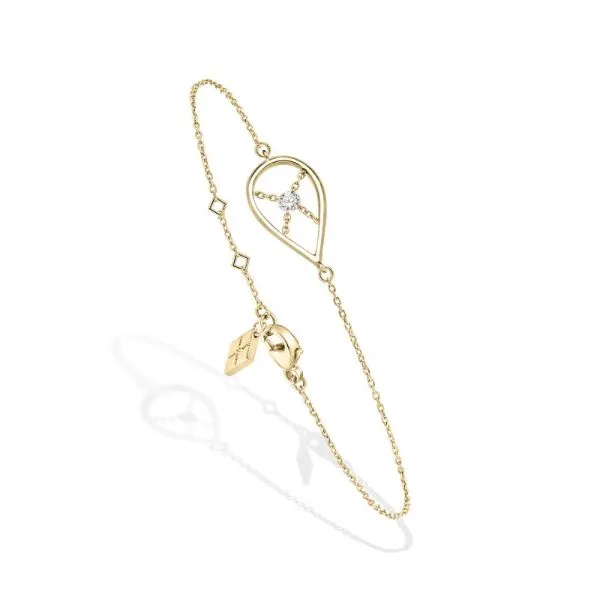 Bracelet en or jaune avec diamants Juliette Paris