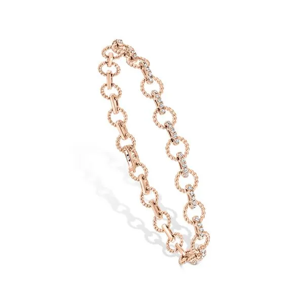 Bracelet en or rose avec diamants Juliette Paris