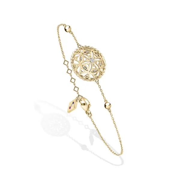 Bracelet en or jaune avec diamants Juliette Paris