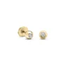 Boucles D'Oreilles en or jaune avec diamants Juliette Paris