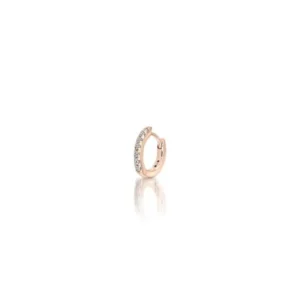 Mono Boucle D'Oreille en or rose avec diamants Juliette Paris