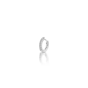 Mono Boucle D'Oreille en or blanc avec diamants Juliette Paris