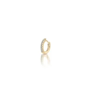 Mono Boucle D'Oreille en or jaune avec diamants Juliette Paris