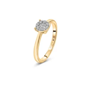 Bague en or jaune avec diamants Bague en or jaune avec diamants Juliette Paris