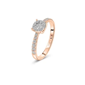 Bague en or rose avec diamants Bague en or rose avec diamants Juliette Paris