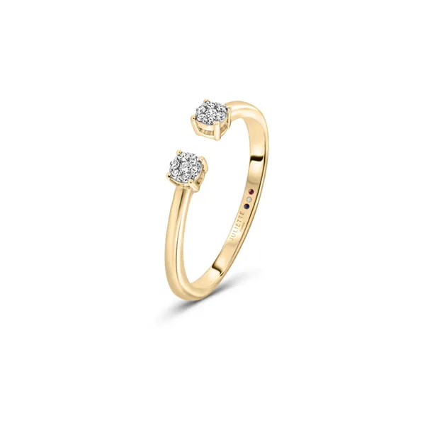 Bague en or jaune avec diamants Juliette Paris