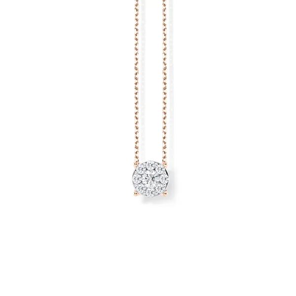 Collier en or rose avec diamants Juliette Paris