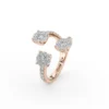 Bague en or rose avec diamants Juliette Paris