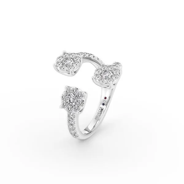 Bague en or blanc avec diamants Juliette Paris