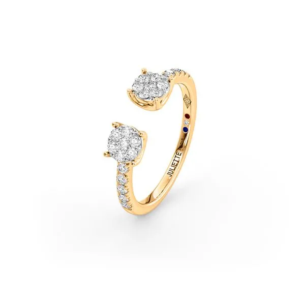 Bague en or jaune avec diamants Juliette Paris