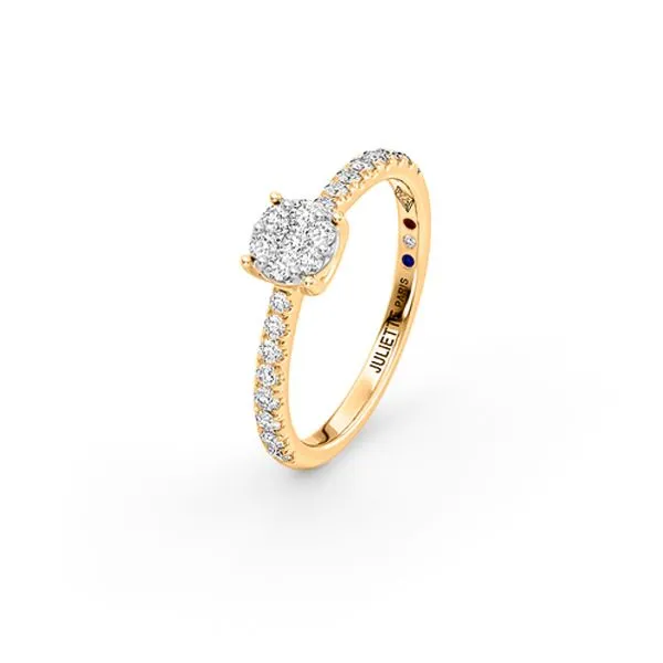 Bague en or jaune avec diamants Juliette Paris