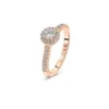 Bague en or rose avec diamants Juliette Paris