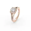 Bague en or rose avec diamants Juliette Paris