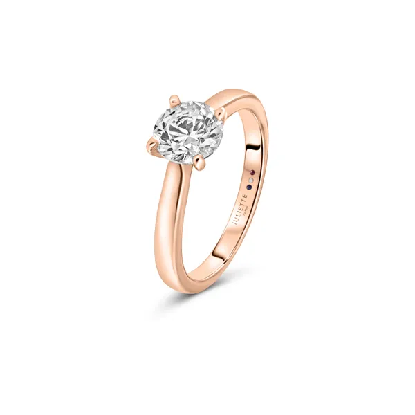 Bague en or rose avec diamants Juliette Paris