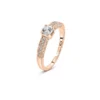 Bague en or rose avec diamants Juliette Paris