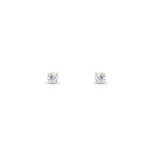 Boucles D'Oreilles en or jaune avec diamants Juliette Paris