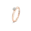 Bague en or rose avec diamants Juliette Paris