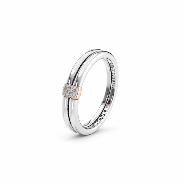 Bague en or multicolore avec diamant Juliette Paris