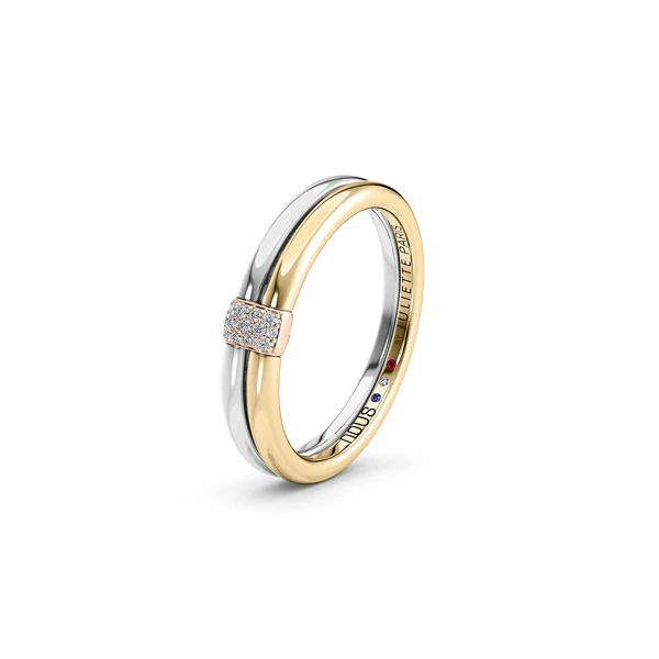 Bague en or multicolore avec diamant Juliette Paris