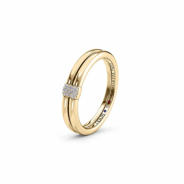 Bague en or multicolore avec diamant Juliette Paris